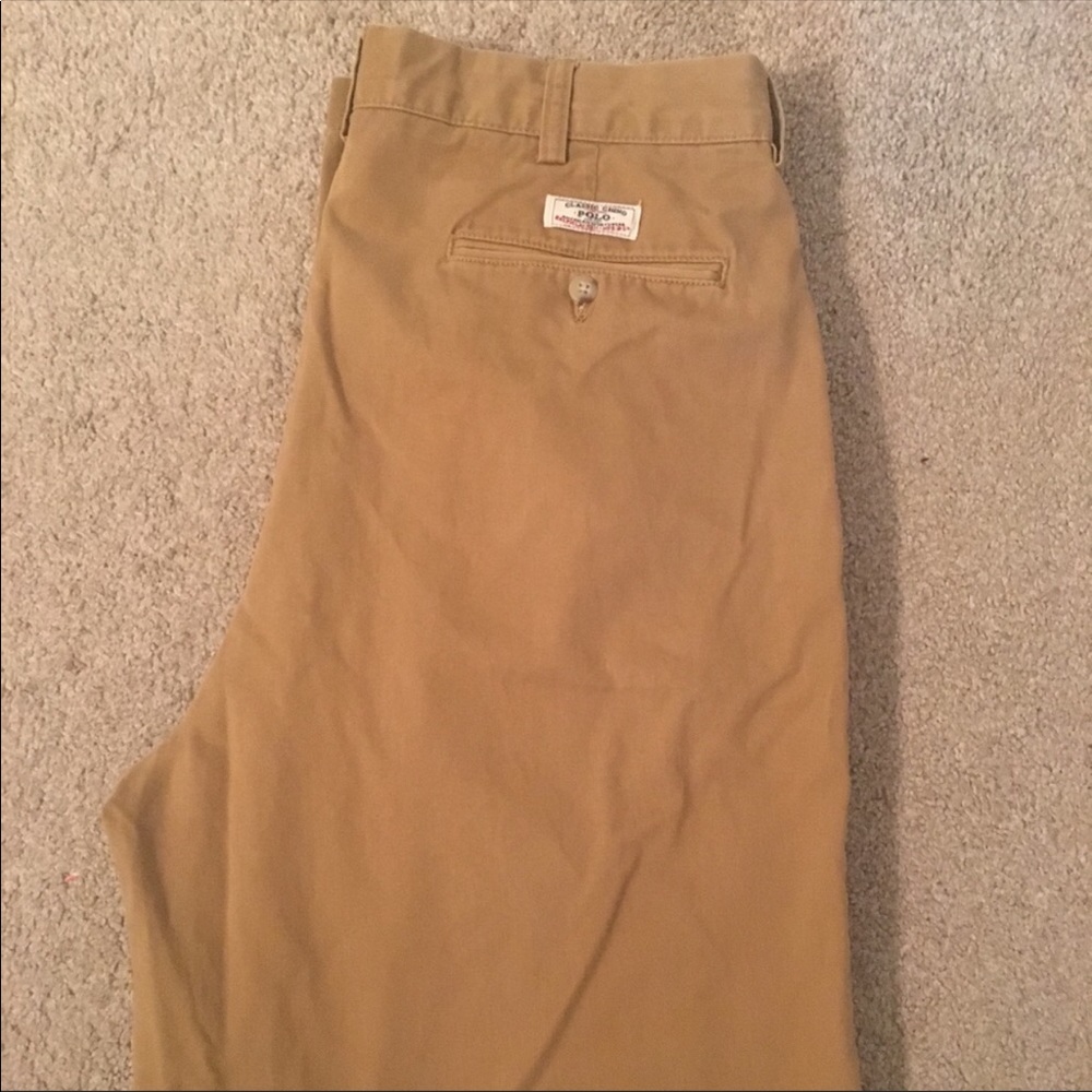 Polo dark khaki chino pant 36